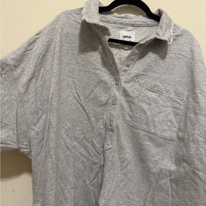 Aerie Take It Easy Popover Polo Sweatshirt